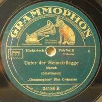 GRAMMOPHON BLAS ORCH. 24186 GERMAN MILITARY MARCHES 78  