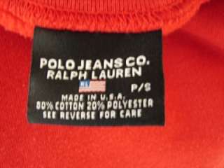 Ralph Lauren Polo Red Sweatshirt Top Flag Emblem Shirt S Charity Sale