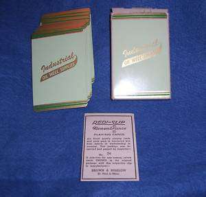 Vintage Playing Card INDUSTRIAL OIL WELL SUPPLIES Boxed  