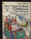 The Night Before Christmas Coloring Book by John OBrien Dover Clement 