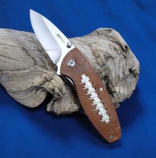 Leather Football Knife Pigskin Mtech MT 451 Pocket Collectble 