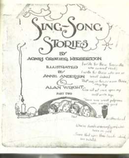 Sing Song Stories AGNES CROZIER HERBERTSON 1925   repr.  