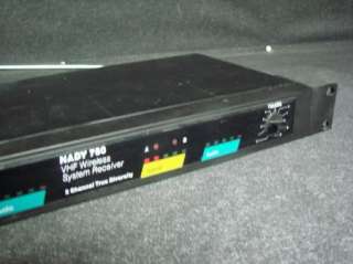 Nady 750 VHF Wireless System Reciever 2 Channel True Diversity  