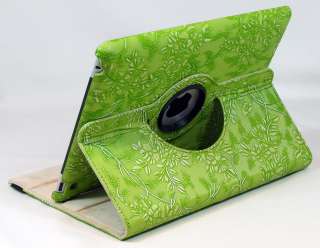 iPad 2 Ultra stylish 360° Rotating Case Smart Cover w/ Embossed 