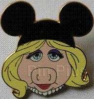 MISS PIGGY MUPPETS WITH Mickey MOUSE EARS Disney Pin  