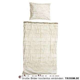 Bettwäsche TWIRRE , eine Decke gestrickt mit Besenstielen, dann 