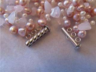 Co.Iridesse PinkPearl  Rose Quartz Crystal Bracelet  