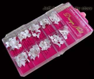   White Short french nail art wrap tips Edge Form Guide Decoration Salon