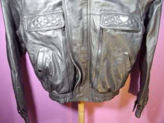 Mens Hein Gericke Motorcycle Leather Racer Jacket Small  