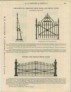 1913 Universal Ornamental Wrought Iron Gate Drive ad  