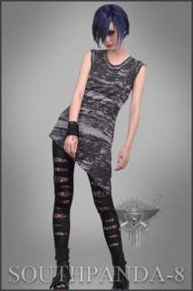 SC086 Dark Grey Fashion Sleeveless T shirt Punk Rock  