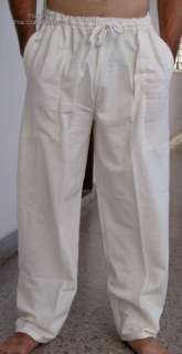 100% Cotton Elastic Waist size 5XL Heavy Cream Pants  