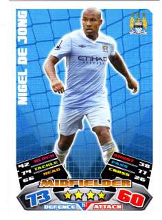 MATCH ATTAX 11 12 PICK YOUR OWN MAN CITY BASE CARD FREE P+P  