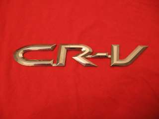 Honda CRV Rear Emblem Badge Decal Script Letter Silver OEM 2002 03 04 