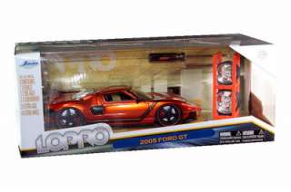 JADA LOPRO 2005 FORD GT 1/24 WITH EXTRA WHEELS ORANGE  