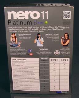 Nero 11 Platinum HD Vollversion Box NEU Fotos, Musik, Video brennen 