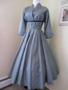   50s Party Dress Teal Green Taffeta Full Skirt XL XXL Prom Wedding Lucy