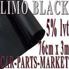 LIMO BLACK 5% CAR WINDOW TINT 3M x76CM FILM TINTING