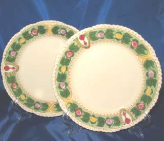 ADAMS TITIANWARE TWO SALAD PLATES 8 INCH HANDPAINTED  