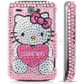 PINK HELLO KITTY CRYSTAL BLING CASE FOR HTC WILDFIRE  