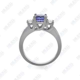 30 CT ROUND TANZANITE AND DIAMOND RING AAAA COLOR  