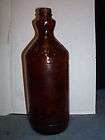 Vintage Glass Clorox Bottle Amber Brown one Quart