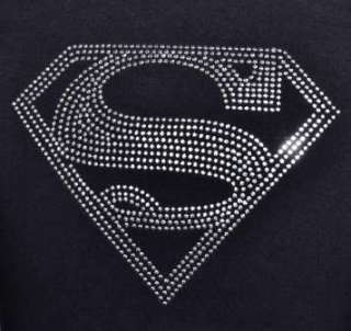 SUPERMAN/GIRL ADULT T SHIRT With DIAMANTE SIZE S XXL  
