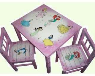 Sedioline e tavolini per bambini personalizzati, dipinti a mano