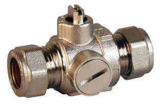 Flow regulator isolation valve 15mm