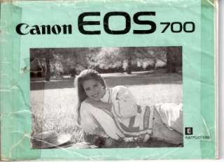 Canon EOS 700 SLR Camera Owners Instruction Manual  