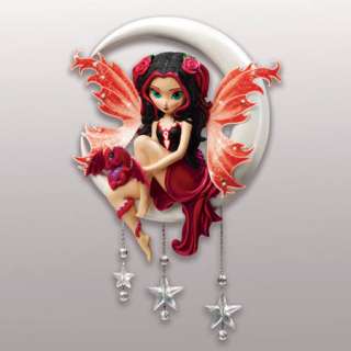 Ruby Fairy and Dragon Wall Sculpture Jasmine Becket  