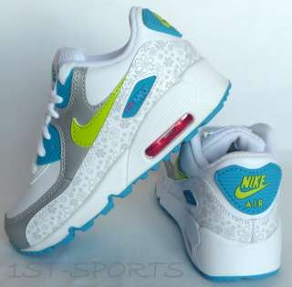 NEW INFANT, GIRLS NIKE AIR MAX 90 WHITE TRAINERS, SHOES  
