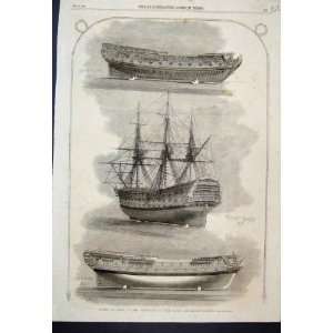  Models Ships South Kensington Museum Victory 1865 Print 