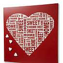 home sweet home heart magnetic notice board by green & co 