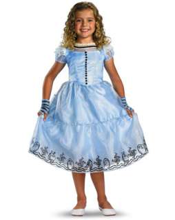 Girls Deluxe Disney Alice In Wonderland Alice Costume  TV and Movie 