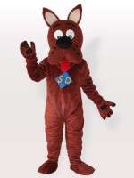 Lucky Dog Short Plush Adult Mascot Costume