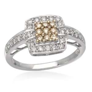   Diamond Fashion Ring 1/2 Carat (Ctw) 14K White Gold Ring Jewelry