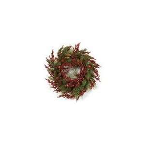   Artificial Mixed Pine/Berry/Cone Christmas Wreath