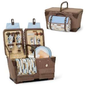  Pioneer   Deluxe Picnic Basket for 2 with Blanket Patio 