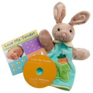  Happy Baby Bag   Love Me Tender CD/Bunny Puppet Baby