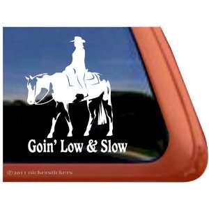  Slow Western Pleasure Paint Horse Trailer Vinyl Window Decal Sticker