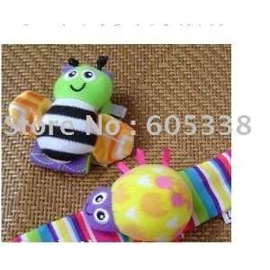   lamaze bee ladybug bell wrist rattle infants toddler baby toys plush