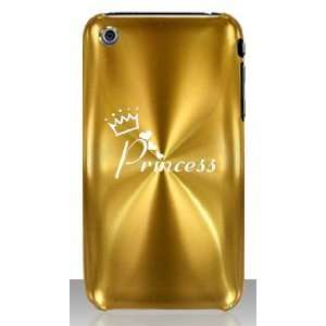Apple iPhone 3G 3GS Gold C208 Aluminum Metal Back Case Princess with 