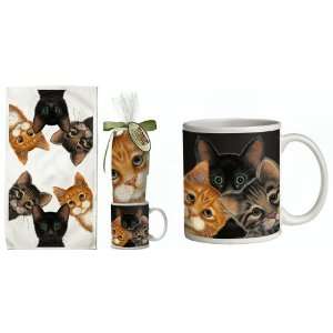 Kitty Cat Kitten Feline Gift Set ~~ Includes 11 ounce COFFEE MUG 
