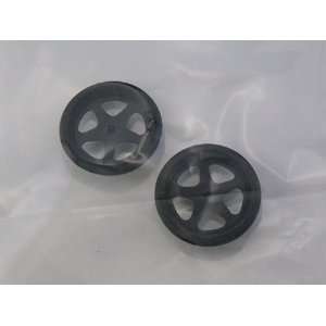  JDS   Black 5 Spoke Drag Front Wheels, 3/4 Diameter (Slot 