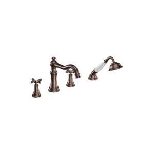  Moen Two Handle Roman Tub Faucet Trim with Handshower 