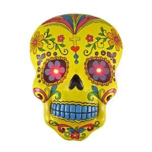   OF THE DEAD Skull Wall Hanging LED Eyes 