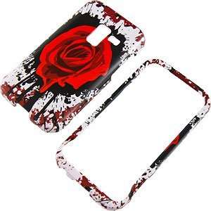  Rose Splash Protector Case for Samsung Conquer 4G SPH D600 