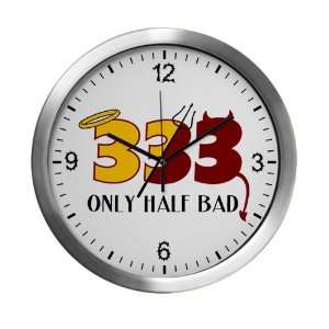  Modern Wall Clock 333 Only Half Bad with Angel Halo Devil 