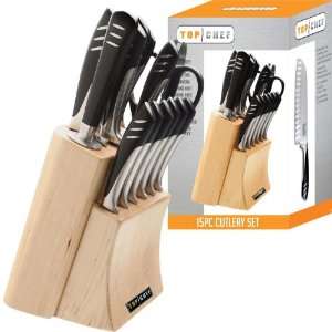    Top Chef Stainless Steel Knife Set   15 Pieces